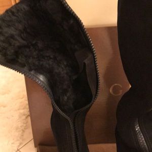 Gucci fur lined high boots
